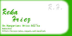 reka hricz business card